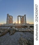 Temple of Poseidon in Cape Sounio, Athens, Greece.