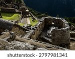 Temple of the Sun Stone Structure at Machu Picchu Peru