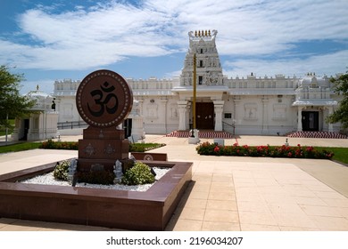 Temple, Texas, USA - JUNE, 2020: Hindu Temple Of Central Texas. A Place Where Devotion And Spirituality Come Together. The Biggest Ganesha Temple In The State Of Texas