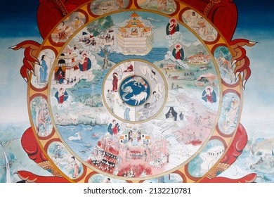 Temple of the Thousand Buddhas. Dashang Kagyu Ling congregation. Wheel of Samsara. 06-30-2014