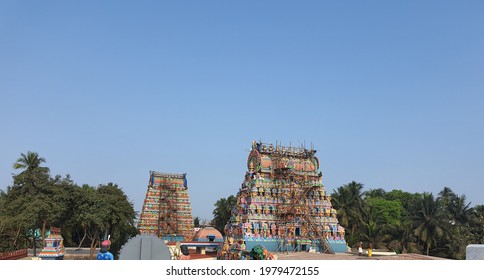 Temple Towers At Vaitheeswaran Koil