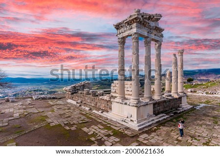 The Temple of Trajan in Pergamon Ancient City