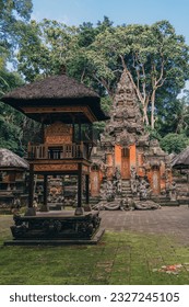 Temple in ubud sacred monkey forest sanctuary. Balinese traditional architecture, hindu temple in ubud city - Shutterstock ID 2327245105