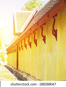 temple wall with bright light