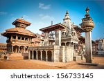 Temples of Durbar Square in Bhaktapur, Kathmandu valey, Nepal.