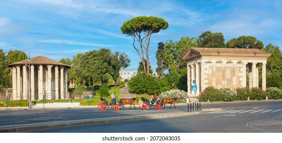 Temples Of Forum Boarium In Rome