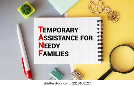 Temporary Assistance For Needy Families TANF Is Shown On A Photo Using The Text