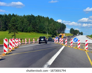 Temporary Traffic Regulation From Carrying Out Road Works Or Activity On The Public Highway. Roadway Work Zone Safety. Construction And Development Projects On Roads And Highways