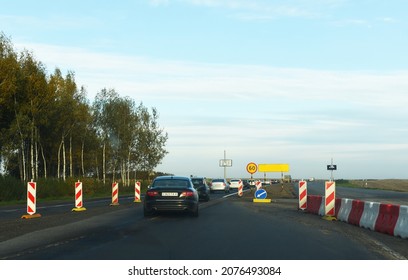 Temporary Traffic Regulation From Carrying Out Road Works Or Activity On The Public Highway. Roadway Work Zone Safety. Construction And Development Projects On Roads And Highways