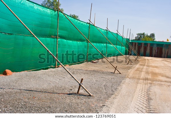 The temporary walls for protection and\
cover up the botched jobs during\
construction.
