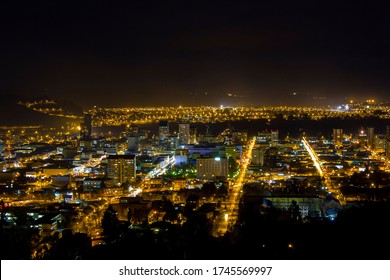 Temuco City Street In The Night