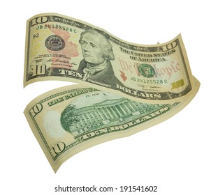 Ten Dollar Bill Isolated On White Stock Photo 191541602 | Shutterstock