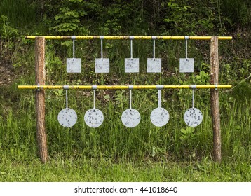 Ten Metal Targets, For Practicing Marksmanship.