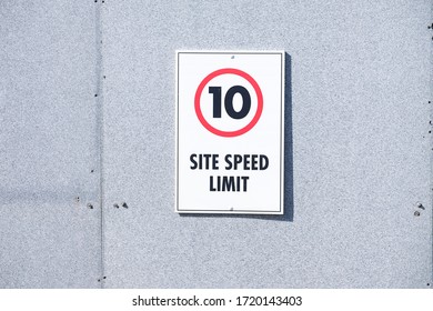 Ten Mph Construction Building Site Speed Safety Sign England