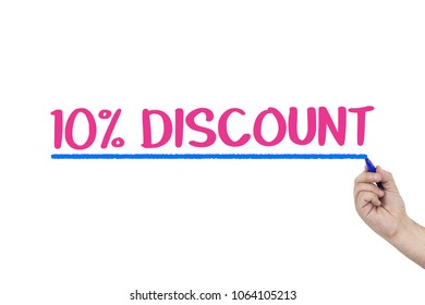 Ten percent, 10 discount concept