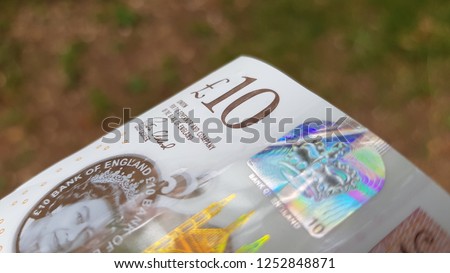 Ten Pound Note Closeup