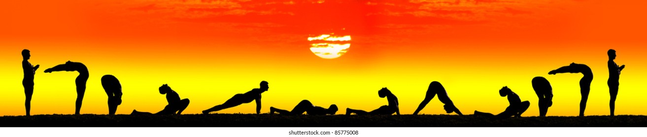 Surya Namaskar Images Stock Photos Vectors Shutterstock