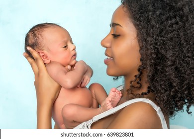 Tender African Mother Holding Her 11 Days Old Newborn Baby