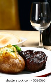 Tender Steak With Baked Potato