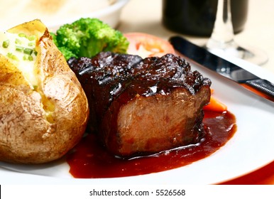 Tender Steak With Baked Potato