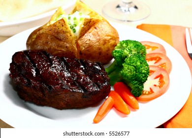 Tender Steak With Baked Potato