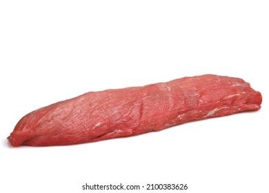 Tender Veal Tenderloin Isolated On White Background