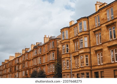 Tenement building the historic suburb of Dennistoun, in the East End of Glasgow