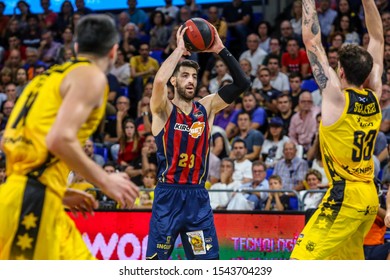 Tenerife, Italy, October 27 2019 Tornike Shengelia (saski Baskonia) In Action During Iberostar Tenerife Vs Saski Baskonia Iternational Basketball Teams