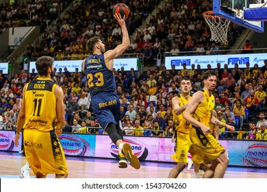 Tenerife, Italy, October 27 2019 Tornike Shengelia (saski Baskonia) In Action During Iberostar Tenerife Vs Saski Baskonia Iternational Basketball Teams