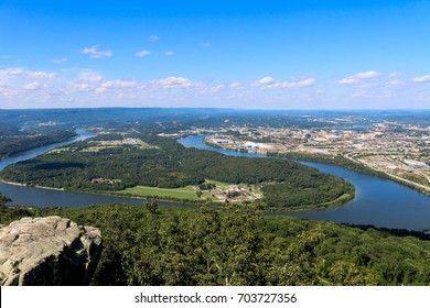 Tennessee River From Atop Lookout Mountain In Chattanooga, TN