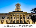 Tennessee State Capitol Building at Twilight on a Cold Fall Evening