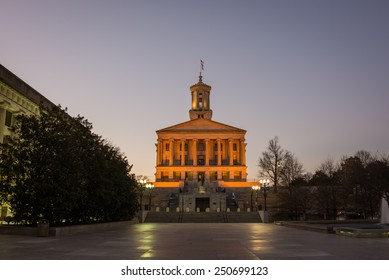 Tennessee State Capitol At Sunset.  