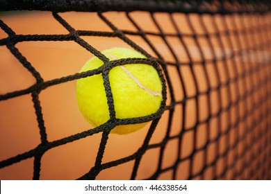 Tennis Ball Hitting The Net