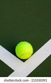 Tennis Ball On The Court