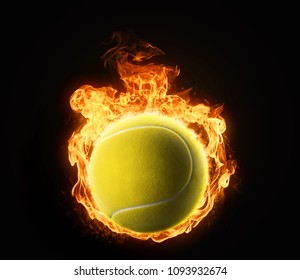 Tennis Ball On Fire