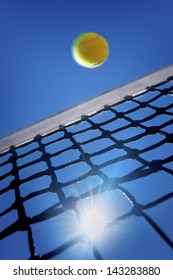 Tennis Ball Over Net