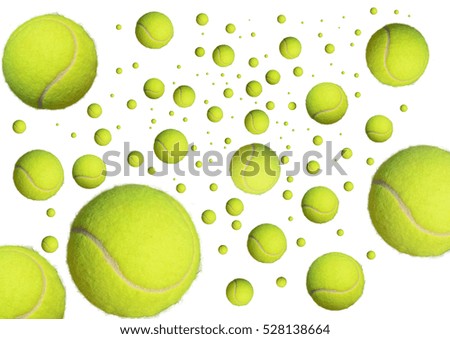 tennis balls like galaxy stars for background
