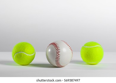 Baseball Tennis Ball Isolated On Grey Stock Photo (Edit Now) 1779243