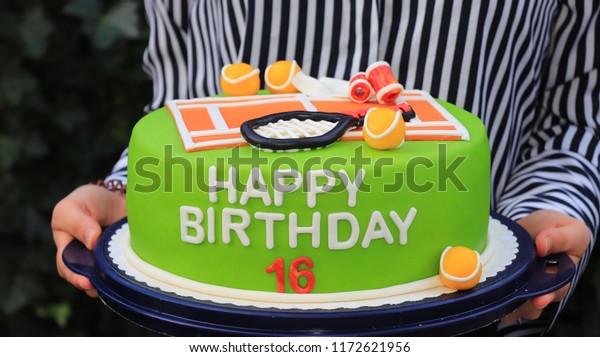 Tennis Birthday Cake Stock Photo Edit Now 1172621956