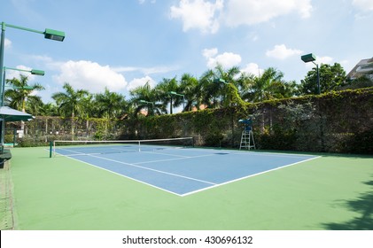 Outdoor Open Basketball Court Under Sunny Stock Photo (Edit Now) 1446937862