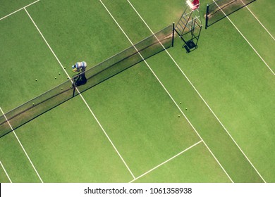 The Tennis Court From The Above.