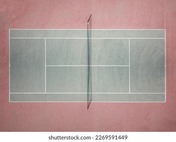 tennis court from above view 