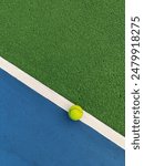 Tennis court with lines and ball for sport background