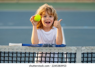 Tennis kids. Tennis child player on tennis court. Sport concept. - Powered by Shutterstock