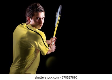 Tennis Player Backhand Portrait