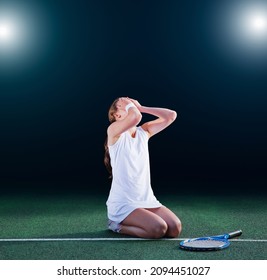 Tennis Player Crying On Court