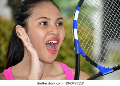 A Tennis Player Yelling