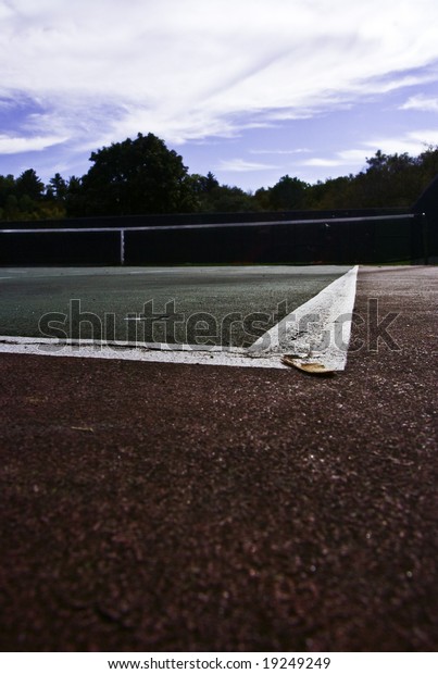 Tennis playing surface known as hard court. \
Similar to the surface used in the Australian Open and U.S. Open\
grand slam tournaments.