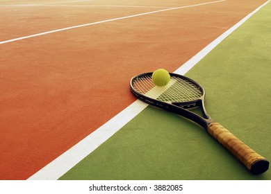 Tennis Racket And Ball