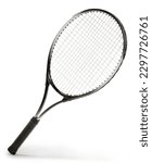 Tennis racket isolated on white background, Tennis racket sports equipment on white With work path.